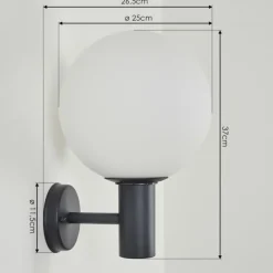 hofstein Applique murale d'extérieur Bubodefo Anthracite, 1 lumière