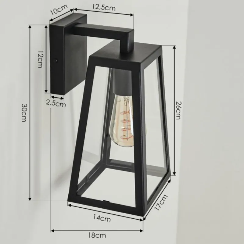 hofstein Applique murale d'extérieur Marobo Noir, 1 lumière
