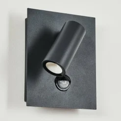 hofstein Applique murale d'extérieur Saeter LED Noir, 1 lumière, Détecteur de mouvement