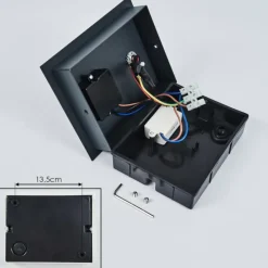 hofstein Applique murale d'extérieur Saeter LED Noir, 1 lumière, Détecteur de mouvement