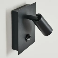 hofstein Applique murale d'extérieur Saeter LED Noir, 1 lumière, Détecteur de mouvement