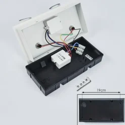 hofstein Applique murale d'extérieur Saeter LED Blanc, 2 lumières, Détecteur de mouvement