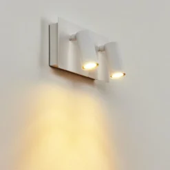 hofstein Applique murale d'extérieur Saeter LED Blanc, 2 lumières, Détecteur de mouvement