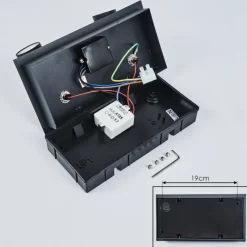 hofstein Applique murale d'extérieur Saeter LED Noir, 2 lumières, Détecteur de mouvement