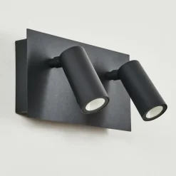 hofstein Applique murale d'extérieur Saeter LED Noir, 2 lumières, Détecteur de mouvement