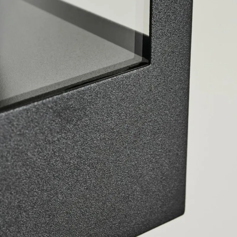 hofstein Applique murale d'extérieur Caudry Noir, 1 lumière, Détecteur de mouvement