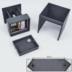 hofstein Applique murale d'extérieur Tamarin LED Anthracite, 1 lumière