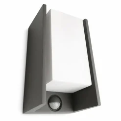 Luminaires Philips Applique murale d'extérieur Philips myGarden Bridge Anthracite, 1 lumière, Détecteur de mouvement
