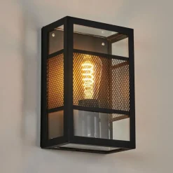 hofstein Applique murale d'extérieur Nelgen Noir, 1 lumière