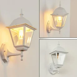 Luminaires Rustiques-hofstein Applique murale d'extérieur Naofe Blanc, 1 lumière