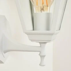 Luminaires Rustiques-hofstein Applique murale d'extérieur Naofe Blanc, 1 lumière