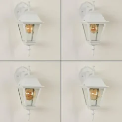 Luminaires Rustiques-hofstein Applique murale d'extérieur Naofe Blanc, 1 lumière