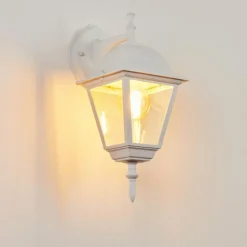 Luminaires Rustiques-hofstein Applique murale d'extérieur Naofe Blanc, 1 lumière