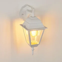 Luminaires Rustiques-hofstein Applique murale d'extérieur Naofe Blanc, 1 lumière