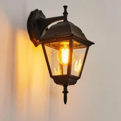 Luminaires Rustiques-hofstein Applique murale d'extérieur Naofe Noir, 1 lumière