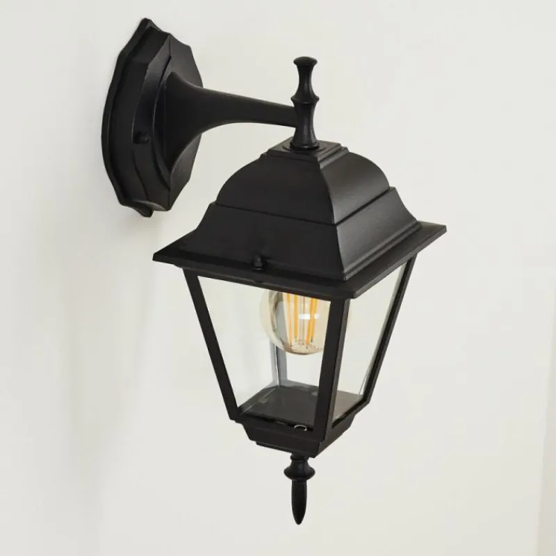 Luminaires Rustiques-hofstein Applique murale d'extérieur Naofe Noir, 1 lumière