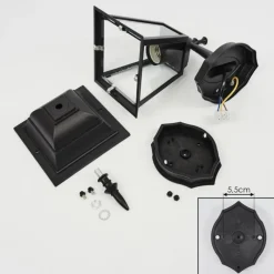 Luminaires Rustiques-hofstein Applique murale d'extérieur Naofe Noir, 1 lumière