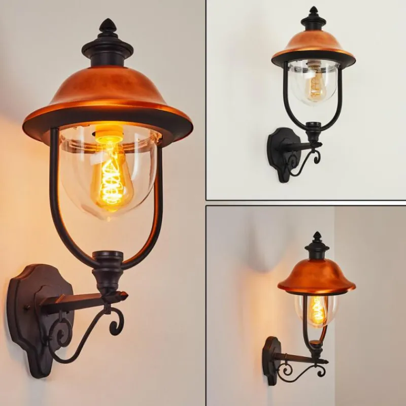 Luminaires Rustiques-hofstein Applique murale d'extérieur Gascon Noir, 1 lumière