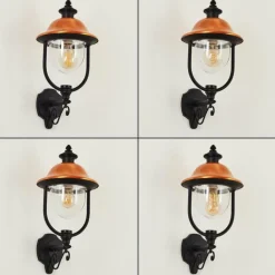 Luminaires Rustiques-hofstein Applique murale d'extérieur Gascon Noir, 1 lumière