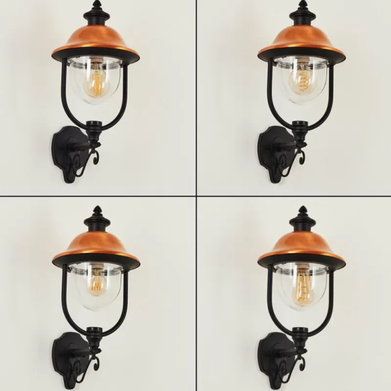 Luminaires Rustiques-hofstein Applique murale d'extérieur Gascon Noir, 1 lumière