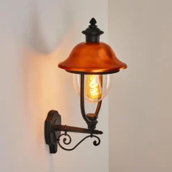 Luminaires Rustiques-hofstein Applique murale d'extérieur Gascon Noir, 1 lumière