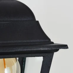 Luminaires Rustiques-hofstein Applique murale d'extérieur Naofe Noir, 1 lumière, Détecteur de mouvement