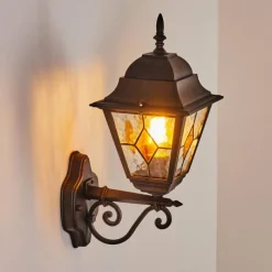 Luminaires Rustiques-hofstein Applique murale d'extérieur Chatelain Cuivre, Noir, 1 lumière