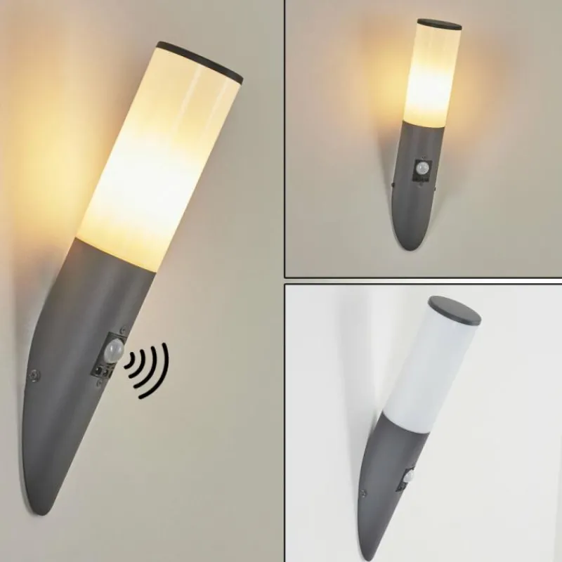 hofstein Applique murale d'extérieur Caserta Anthracite, 1 lumière, Détecteur de mouvement