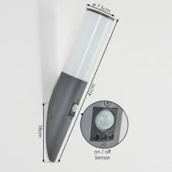 hofstein Applique murale d'extérieur Caserta Anthracite, 1 lumière, Détecteur de mouvement