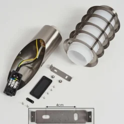 hofstein Applique murale d'extérieur Tunes Nickel mat, 1 lumière