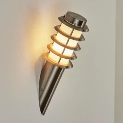 hofstein Applique murale d'extérieur Tunes Nickel mat, 1 lumière