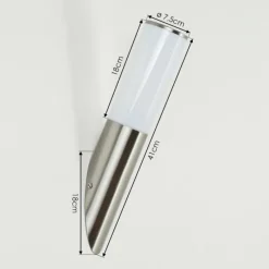 hofstein Applique murale d'extérieur Caserta Nickel mat, 1 lumière