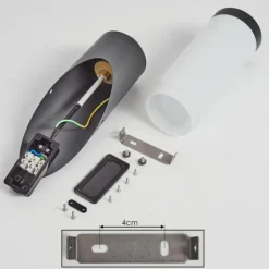 hofstein Applique murale d'extérieur Sessa Anthracite, 1 lumière