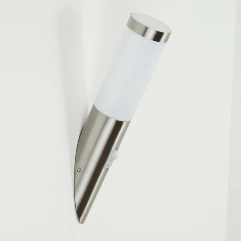 hofstein Applique murale d'extérieur Sessa Nickel mat, 1 lumière, Détecteur de mouvement