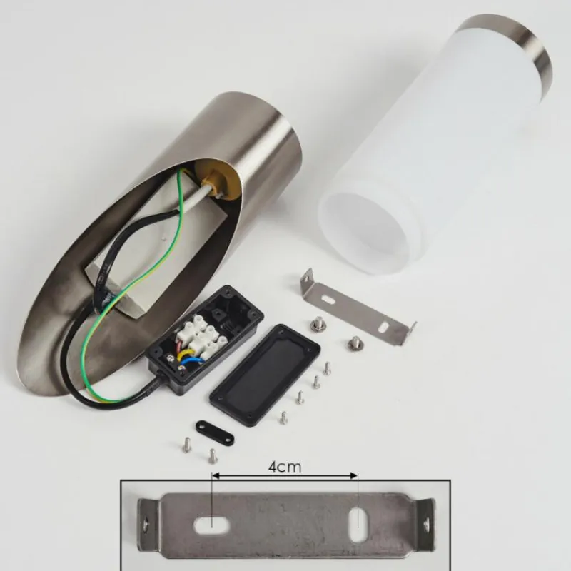 hofstein Applique murale d'extérieur Sessa Nickel mat, 1 lumière, Détecteur de mouvement