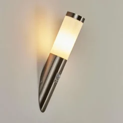 hofstein Applique murale d'extérieur Sessa Nickel mat, 1 lumière, Détecteur de mouvement