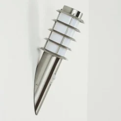 hofstein Applique murale d'extérieur Tunes Nickel mat, 1 lumière, Détecteur de mouvement