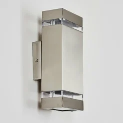 hofstein Applique murale d'extérieur Edevik Nickel mat, 2 lumières