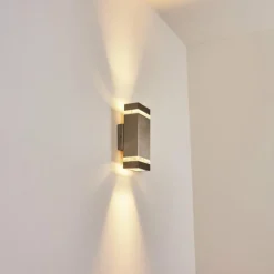 hofstein Applique murale d'extérieur Edevik Nickel mat, 2 lumières