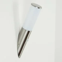 hofstein Applique murale d'extérieur Caserta Nickel mat, 1 lumière, Détecteur de mouvement