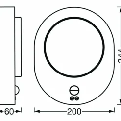 Luminaires Ledvance Applique murale d'extérieur LEDVANCE ENDURA Acier brossé, 1 lumière, Détecteur de mouvement