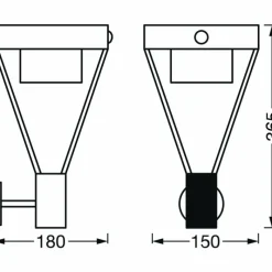 Luminaires Ledvance Applique murale d'extérieur LEDVANCE ENDURA Acier inoxydable, 1 lumière, Détecteur de mouvement