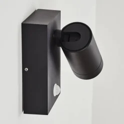 hofstein Applique murale d'extérieur Hakamken Noir, 1 lumière, Détecteur de mouvement