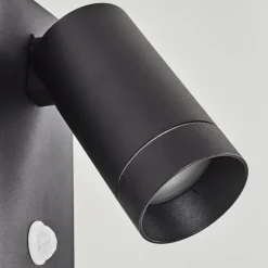hofstein Applique murale d'extérieur Hakamken Noir, 1 lumière, Détecteur de mouvement