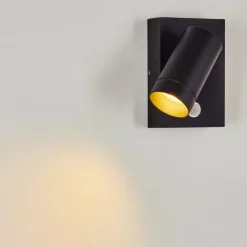 hofstein Applique murale d'extérieur Hakamken Noir, 1 lumière, Détecteur de mouvement