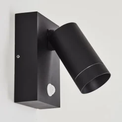 hofstein Applique murale d'extérieur Hakamken Noir, 1 lumière, Détecteur de mouvement