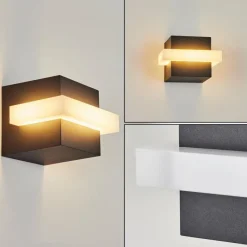 hofstein Applique murale d'extérieur Lisalara LED Anthracite, Blanc, 1 lumière