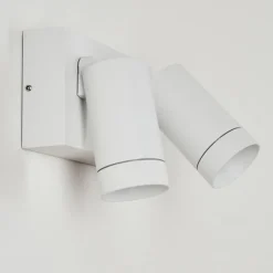 hofstein Applique murale d'extérieur Hakamken Blanc, 2 lumières, Détecteur de mouvement