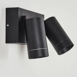 hofstein Applique murale d'extérieur Hakamken Noir, 2 lumières, Détecteur de mouvement