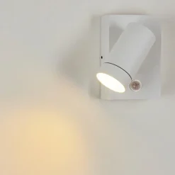 hofstein Applique murale d'extérieur Hakamken Blanc, 1 lumière, Détecteur de mouvement